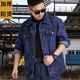 秋冬牛仔工c作服套装 男加厚纯棉耐磨工人劳动防烫阻燃电焊工劳保
