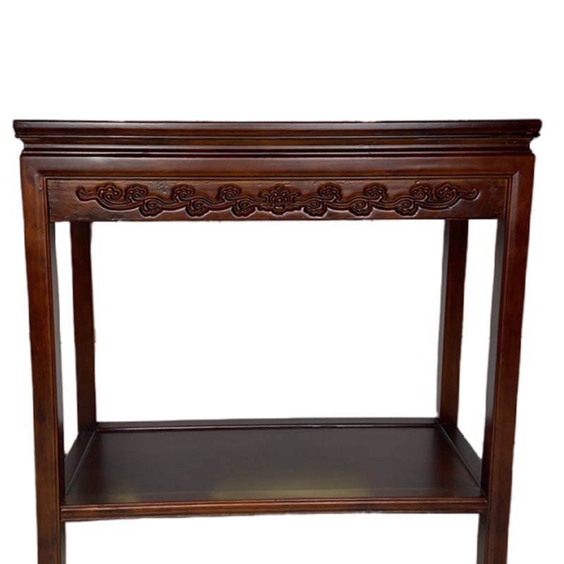 实木盆景架长方形鱼缸桌室内奇石桌客厅窄边桌榆木花架中式边角几