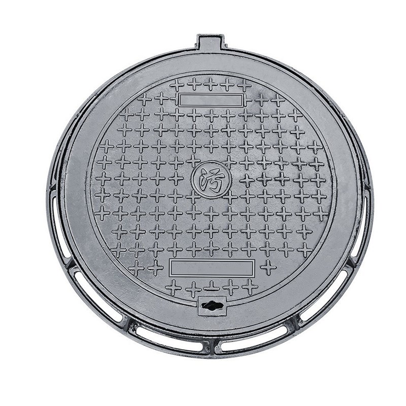 球墨铸铁井盖铸铁污水井雨水防沉降井盖700五防重型井盖铸铁盖板