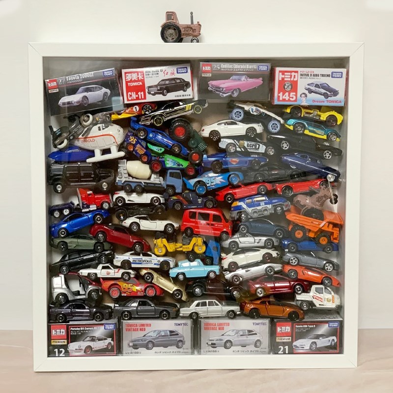 儿童放玩具车模型小汽车收纳相框展示盒架中空diy礼物维坦赫摆件