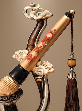 大笔发财招财流沙画摆件玄关客厅办公室收银前台装饰乔迁开业礼品