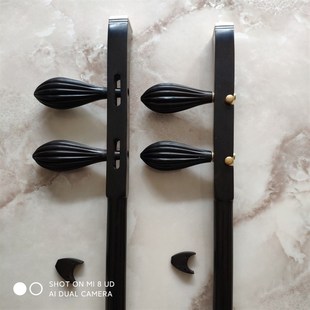 黑檀板胡杆 评剧板胡杆子 粗杆 圆杆带腰码