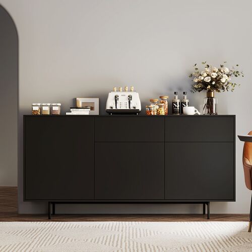 意式现代极简餐边柜子储物柜靠墙客F厅简约茶水柜置物柜餐厅边柜