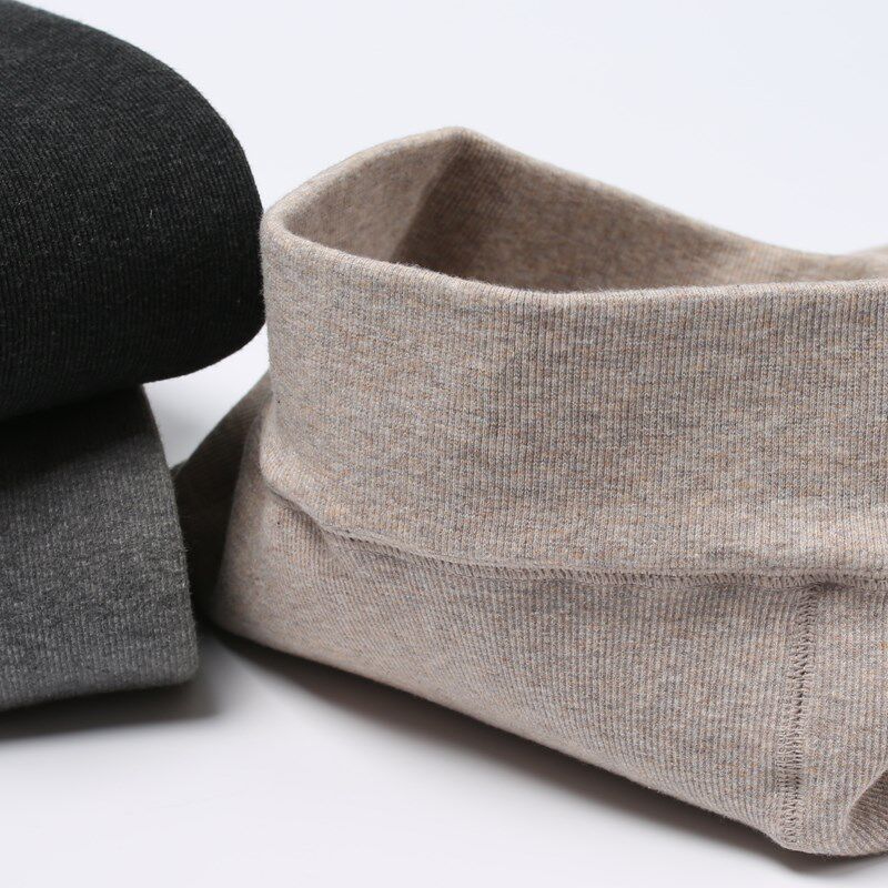 竖条纹加绒打底裤女秋冬季螺纹外穿加厚保暖打底袜裤深灰色踩脚裤