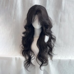 【纸醉金迷】假发女韩系层次感大波浪长卷发仿真发中分整顶假发套
