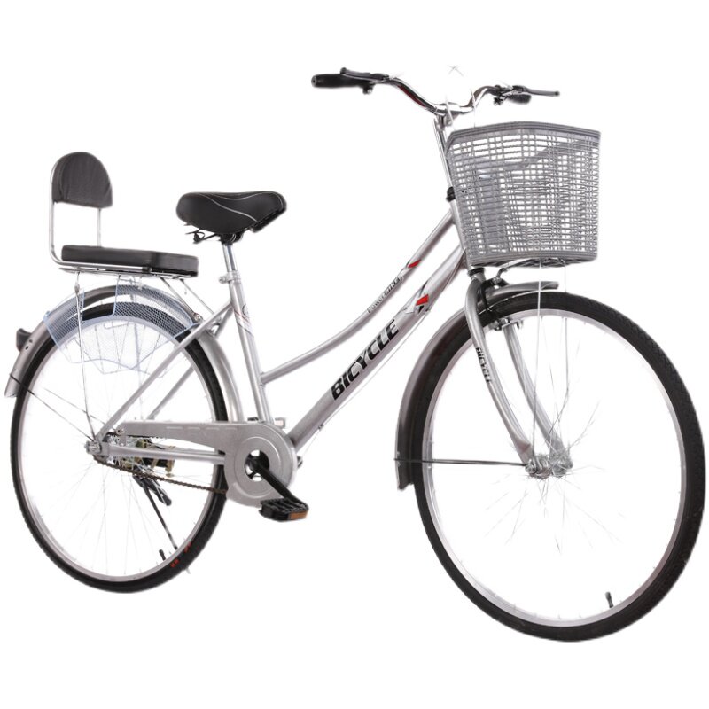 免充气实心胎自行车成人26寸24寸自行单车自行车女成年人轻便男款