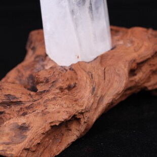 高品质天然白水晶晶柱 蓝针原石家居办公桌面摆件 招财转运赠底座