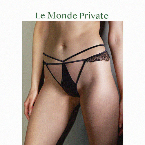 「感官Sensuality 」列维斯睫毛蕾丝绑带T字内裤