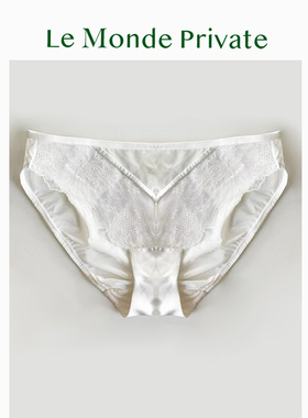 LeMondePrivate「薄物Misthing」网纱蕾丝透气全棉底档三角裤