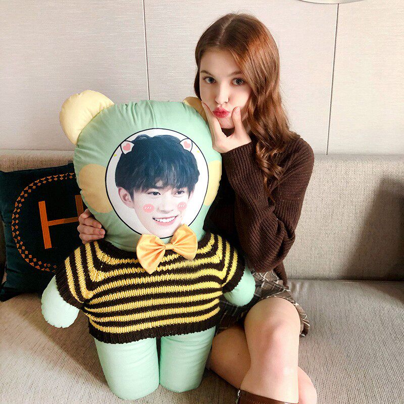 diy抱枕定制真人印照片立体人形公仔玩偶娃娃情侣生日圣诞礼物