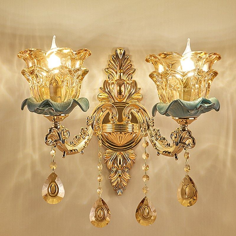 壁灯欧式罗马柱电视背景墙卧室灯床头灯楼梯奢华大气欧式陶瓷壁灯,家装灯饰光源,壁灯,淘宝优惠券,粉丝福利购,淘宝优惠卷