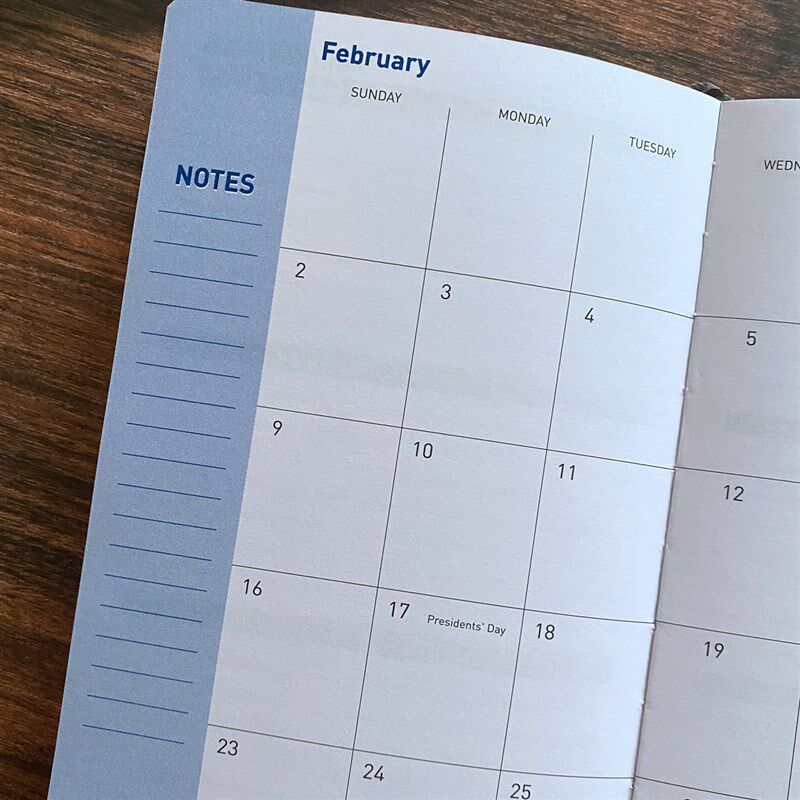 2024-2025planner日程本周计划月计划本规划师18个月英文A5笔记本