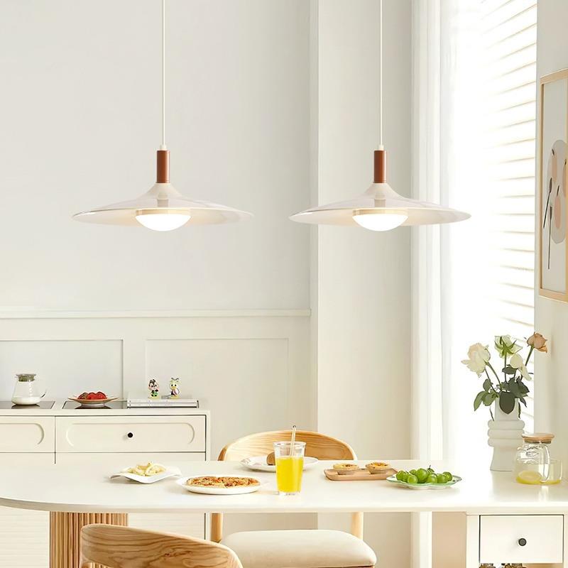 中古风灯胡桃木三头餐厅灯创吊意481民餐桌吧台卧室宿床头轻奢飞