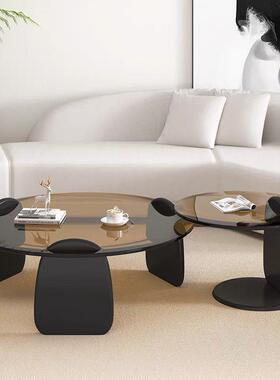 茶几圆极简钢化玻璃客厅家用形套组M-8161合网红奢式小户型轻意沙