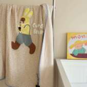 通CELI小NG韩式 一面全棉双层纱一面舒棉绒卡毛针巾绣XL202508三角