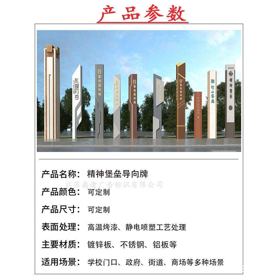 户大788车型外精神堡景垒导向牌房地产商场标识牌停场区不锈钢导