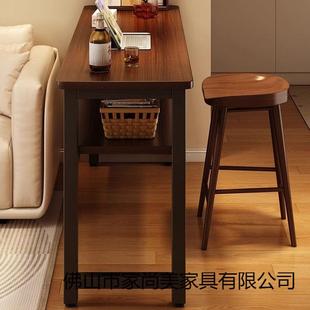 台桌小型户家用客墙矮厅靠吧台现pDRzP6yB代简约阳台酒吧长条窄桌