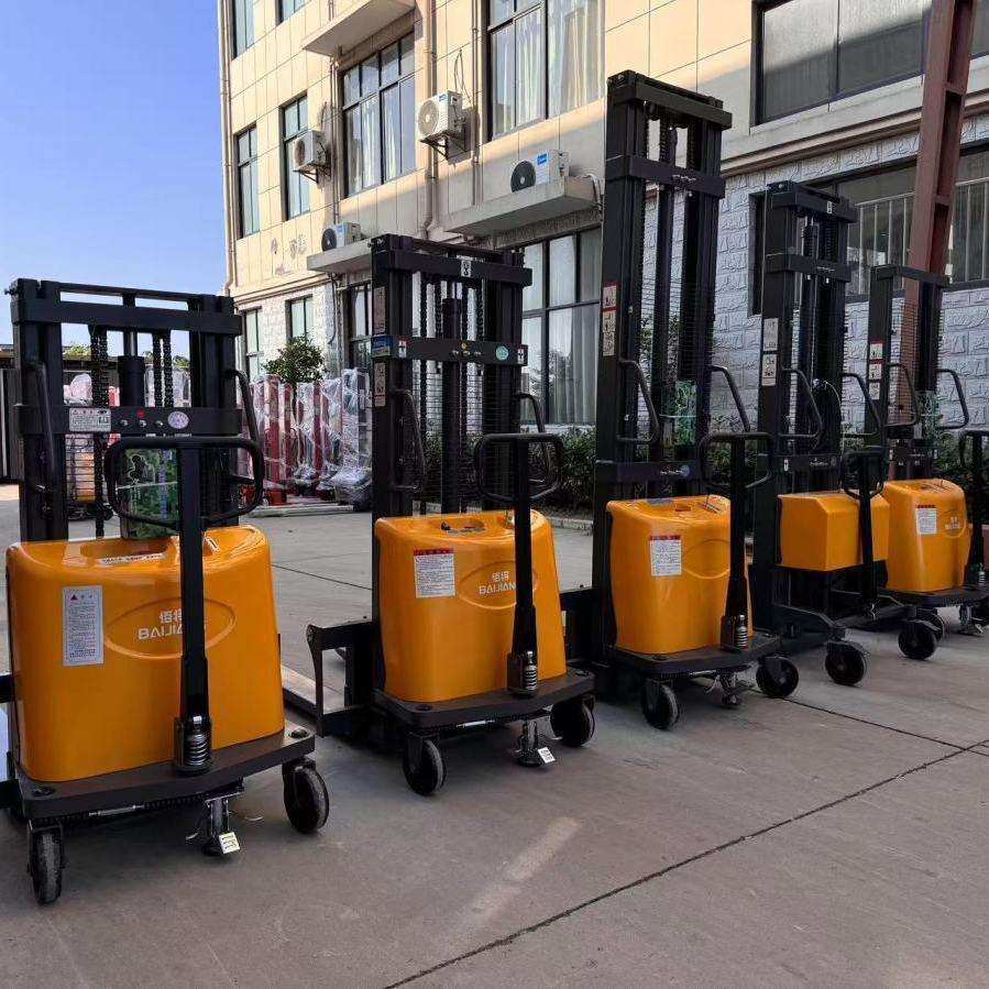 电动小叉车2吨1型仓库托铲AOE盘搬运车半电动垛装卸液压升降堆堆