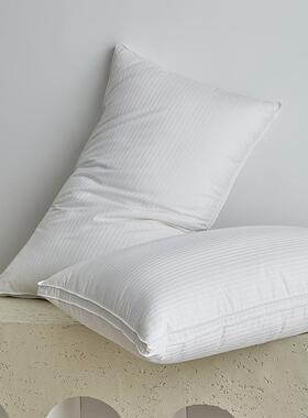 五星级酒店民宿AL967288鹅绒芯枕羽绒%枕抗菌20支全棉贡缎95白头