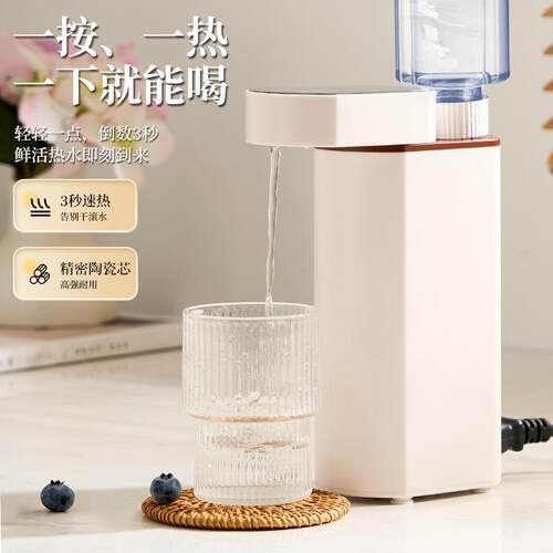 桌面便热式饮水机携BDG式家用出热水旅行抽水迷你小型即即秒烧即