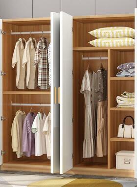 衣柜户家用卧室开门实对木质衣橱小租型简易组装衣柜出房msye7Bma