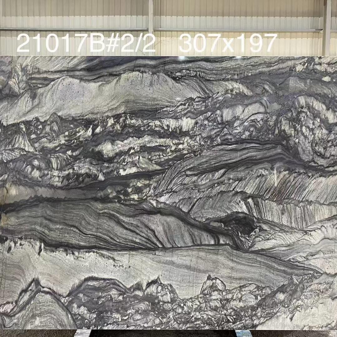 天然大理石水墨山河 别墅装修客厅背景墙大理石奢石石材加工