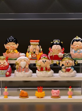 2025发财礼物财神爷摆件家用办公室桌面工位招财小摆件汽车装饰品