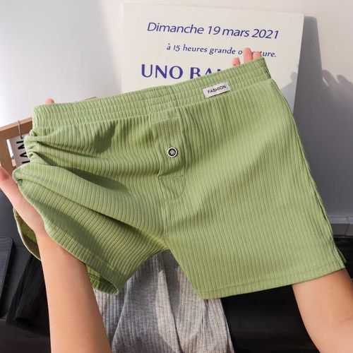 一裤多穿男士内裤男生纯棉阿罗裤宽松透气家居裤四角裤短裤睡裤