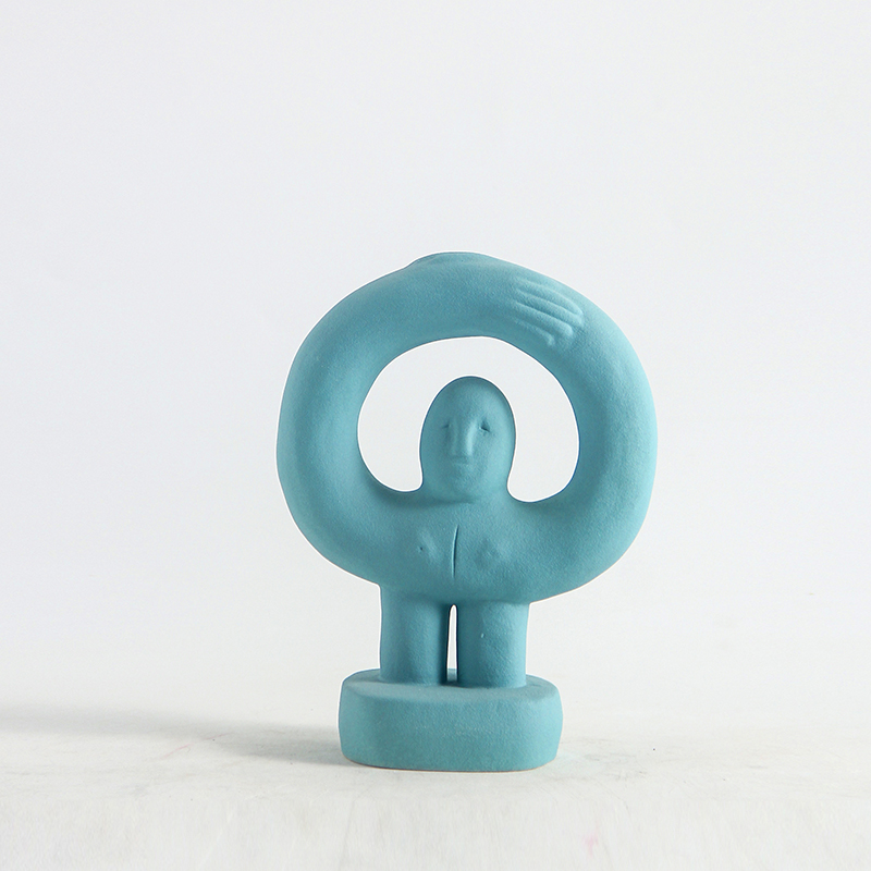 样板间儿童房客厅北欧简约卡通小人物摆件创意抽象雕塑装饰品摆设