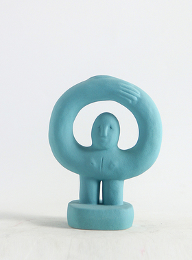 样板间儿童房客厅北欧简约卡通小人物摆件创意抽象雕塑装饰品摆设