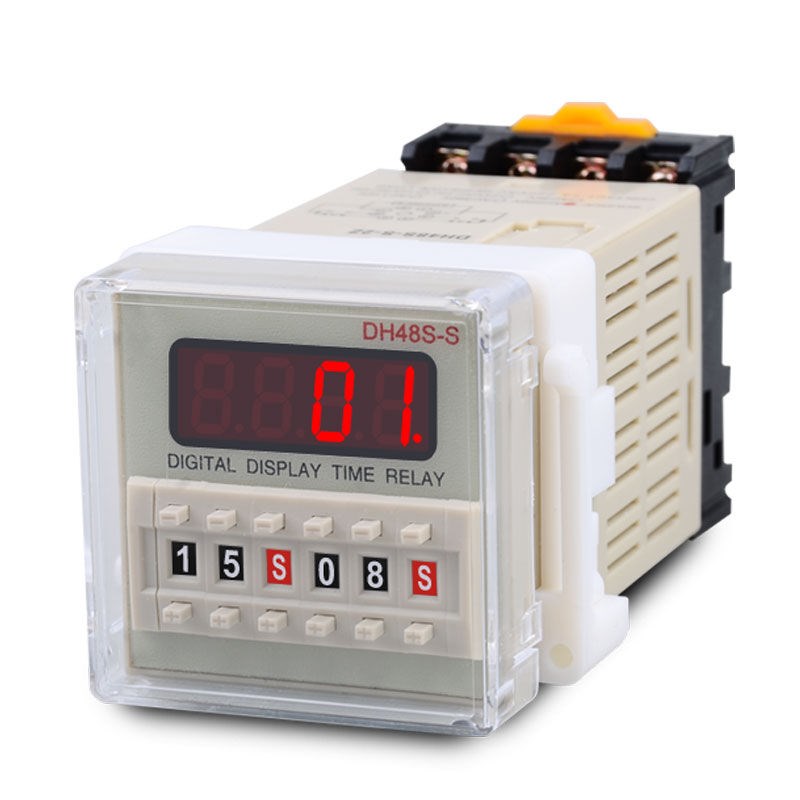 宗意DH48S-S-2Z数显时间继电器2组循环继电器带底座自动控制通断