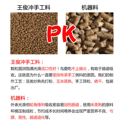 王俊冲A战画眉鸟食斗鸟料提性壮膘饲料比赛鸟粮打彩专用雀王料