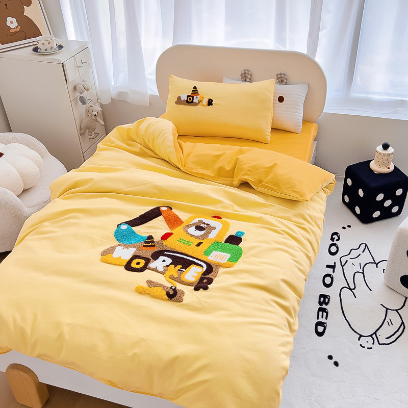幼儿园被子三件套纯棉被套宝宝入园专用儿童被褥床上用品六七件套