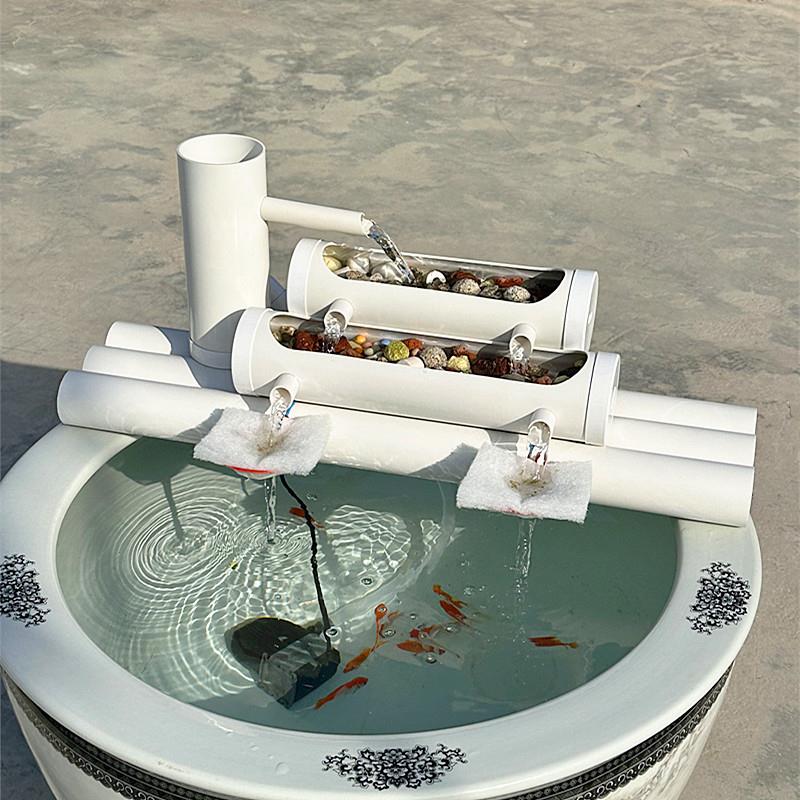 鱼缸过滤器静音家用瓷缸无插头自动加氧水净化循环一体机无换水系