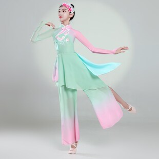 儿童古典舞演出服荷花奖淡妆浓抹总相宜舞蹈服中国风扇子舞表演服