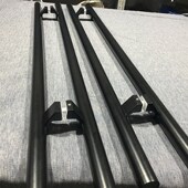 玻璃门拉手 哑黑 加厚不锈钢拉手无框玻璃门把手黑色大门木门把手