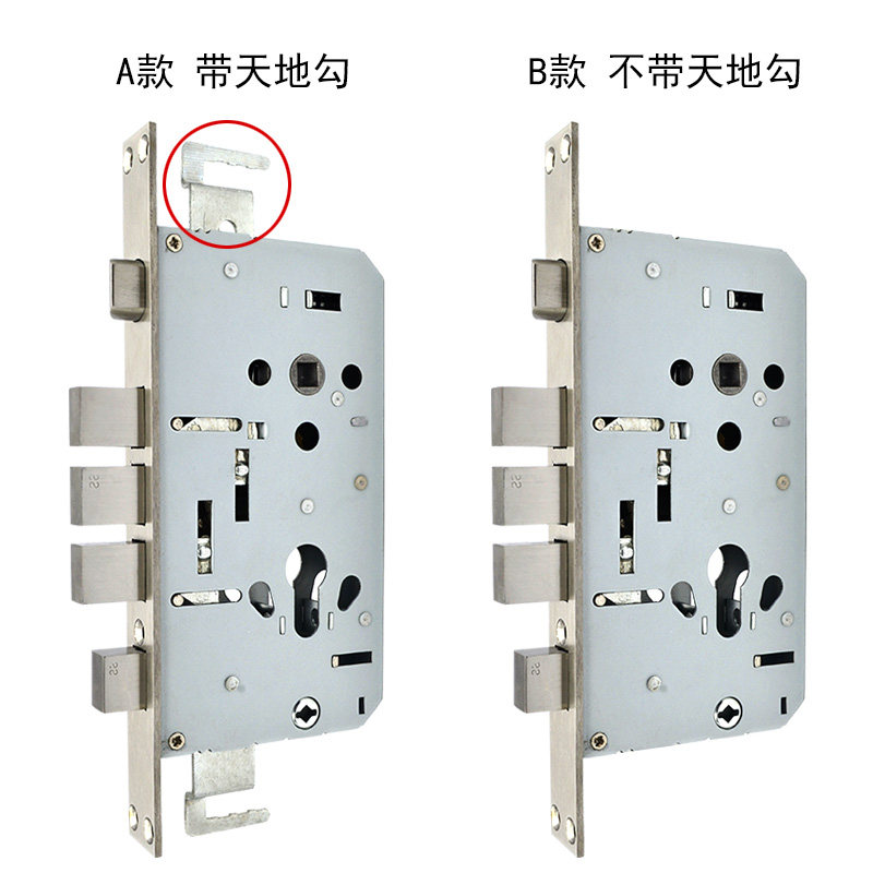 霸王锁体防盗门智能锁天地锁机械不锈钢卧室门木门室内家用通用型