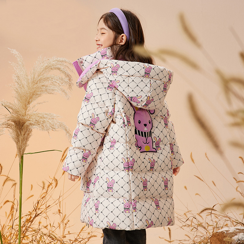 儿童羽绒服女童中长款加厚外套