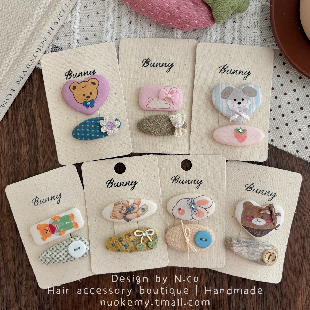 韩系童趣卡通印花儿童BB夹可爱甜美小熊兔子宝宝发卡刘海侧边发饰