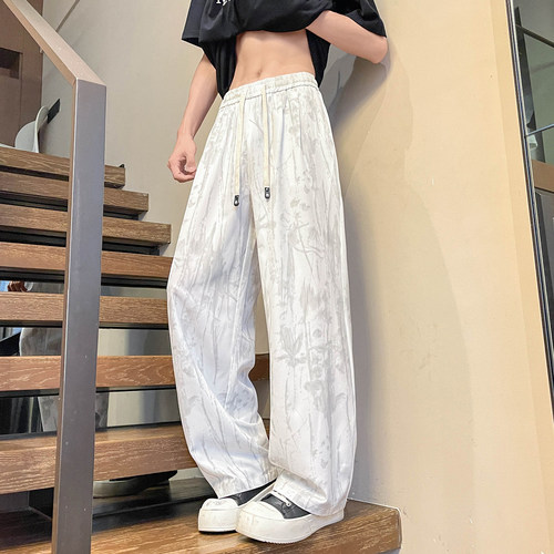 冰丝休闲裤男夏季薄款长裤子垂感