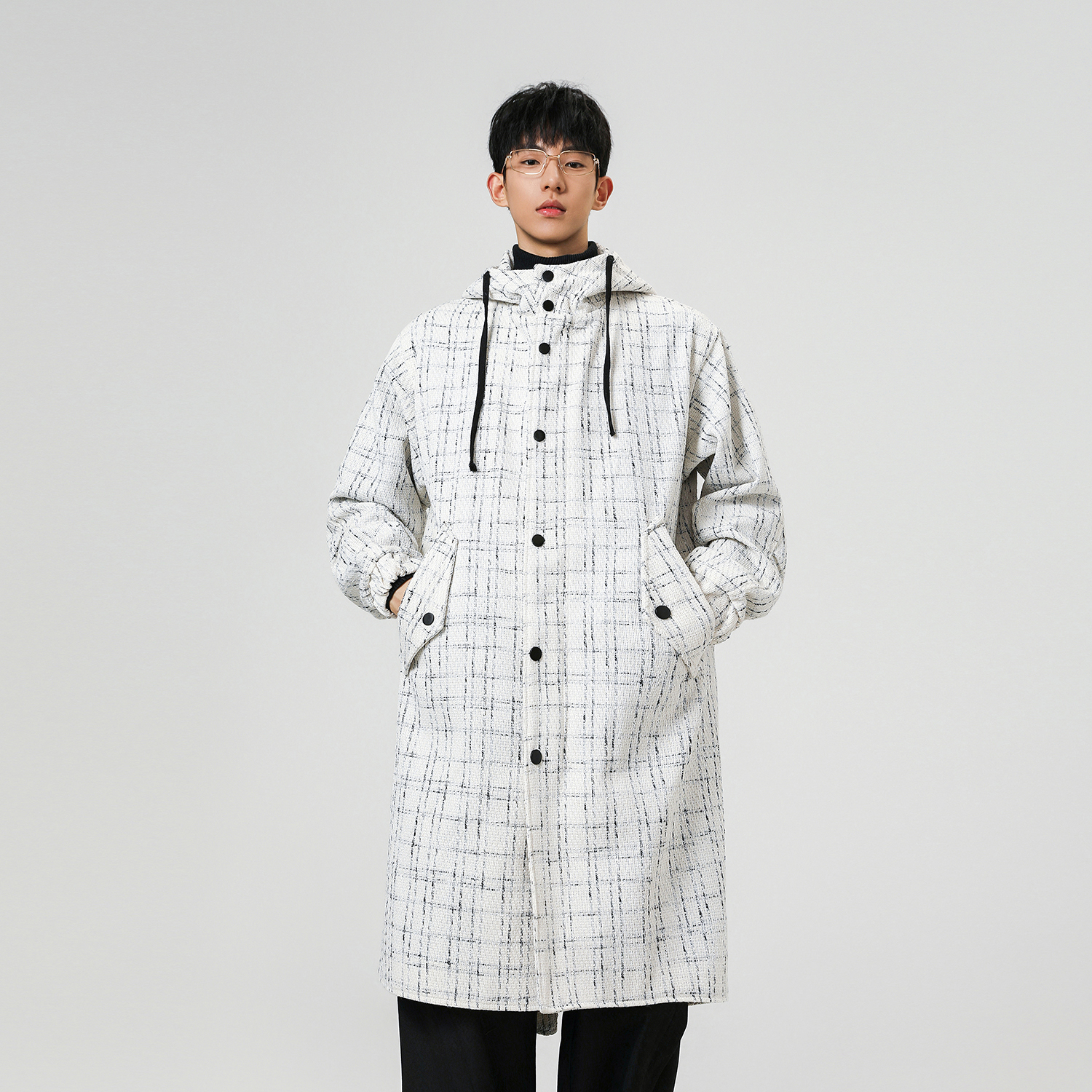 高品质毛呢大衣小香风中长款披风