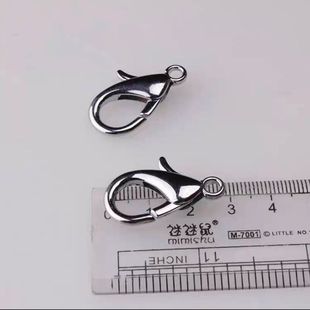 龙虾卡扣手工diy配件饰品材料开口铁圈链条穿手链用的接头吊坠扣