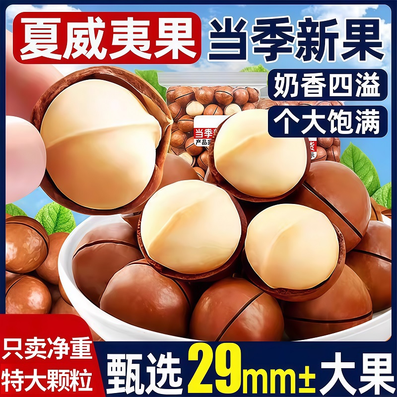 特级夏威夷果坚果旗舰店大颗粒奶油年货精选干果零食整箱5斤新货
