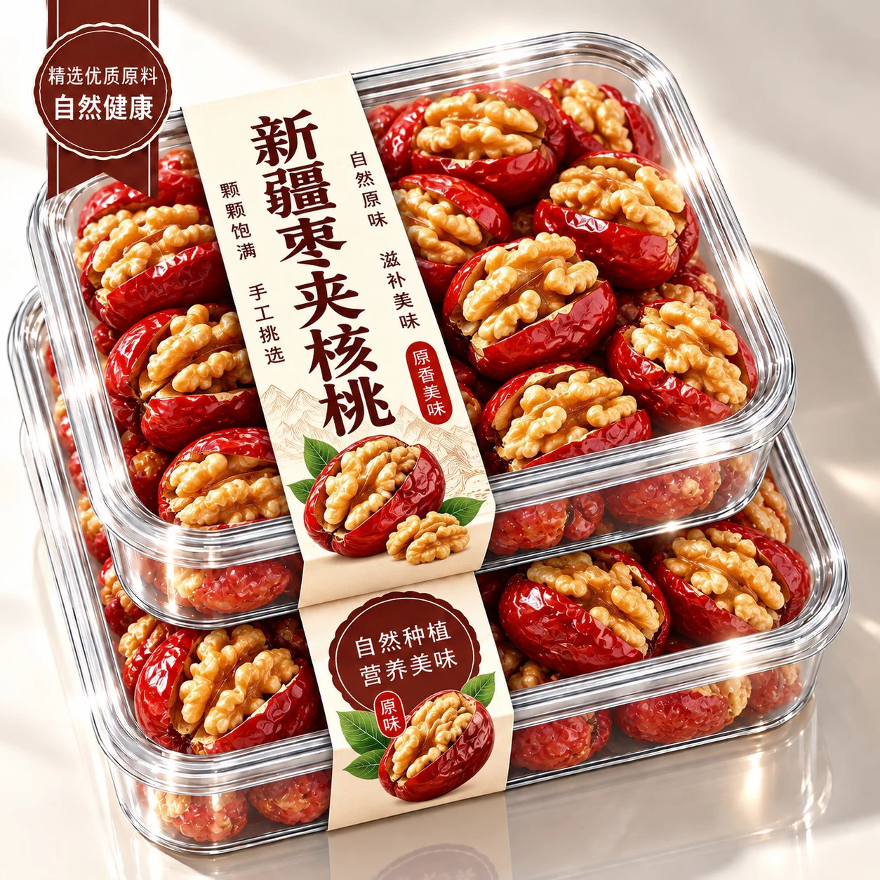 正宗新疆特产枣夹核桃官方旗舰店独立小包装坚果夹心休闲小零食