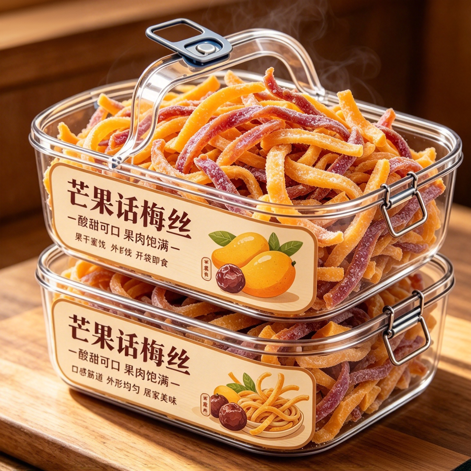 芒果话梅丝酸甜芒果干青梅丝梅条混合果干零食网红零食蜜饯旗舰店