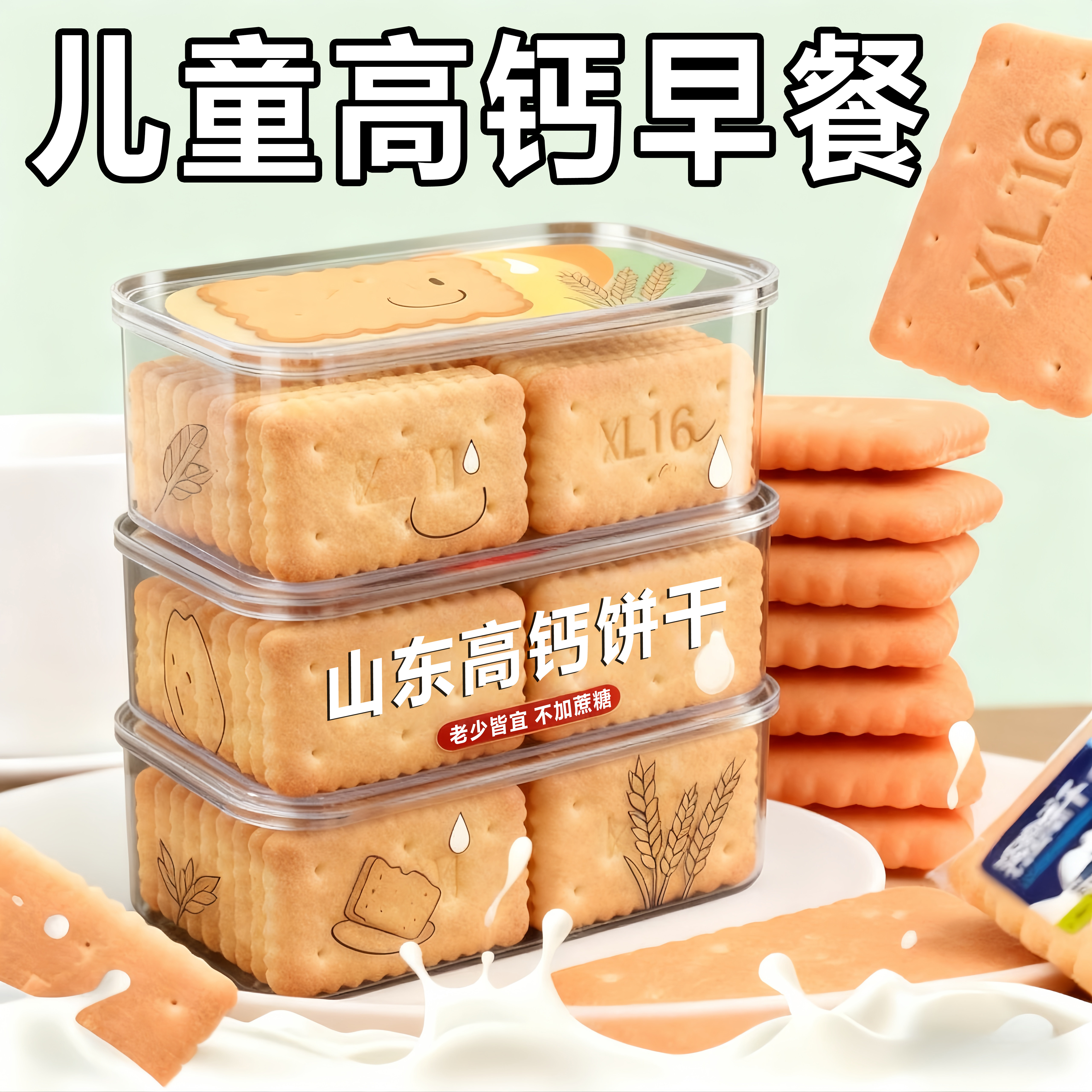青岛钙奶饼干官方旗舰店70年代山东钙奶饼干奶钙饼干儿童高钙饼干