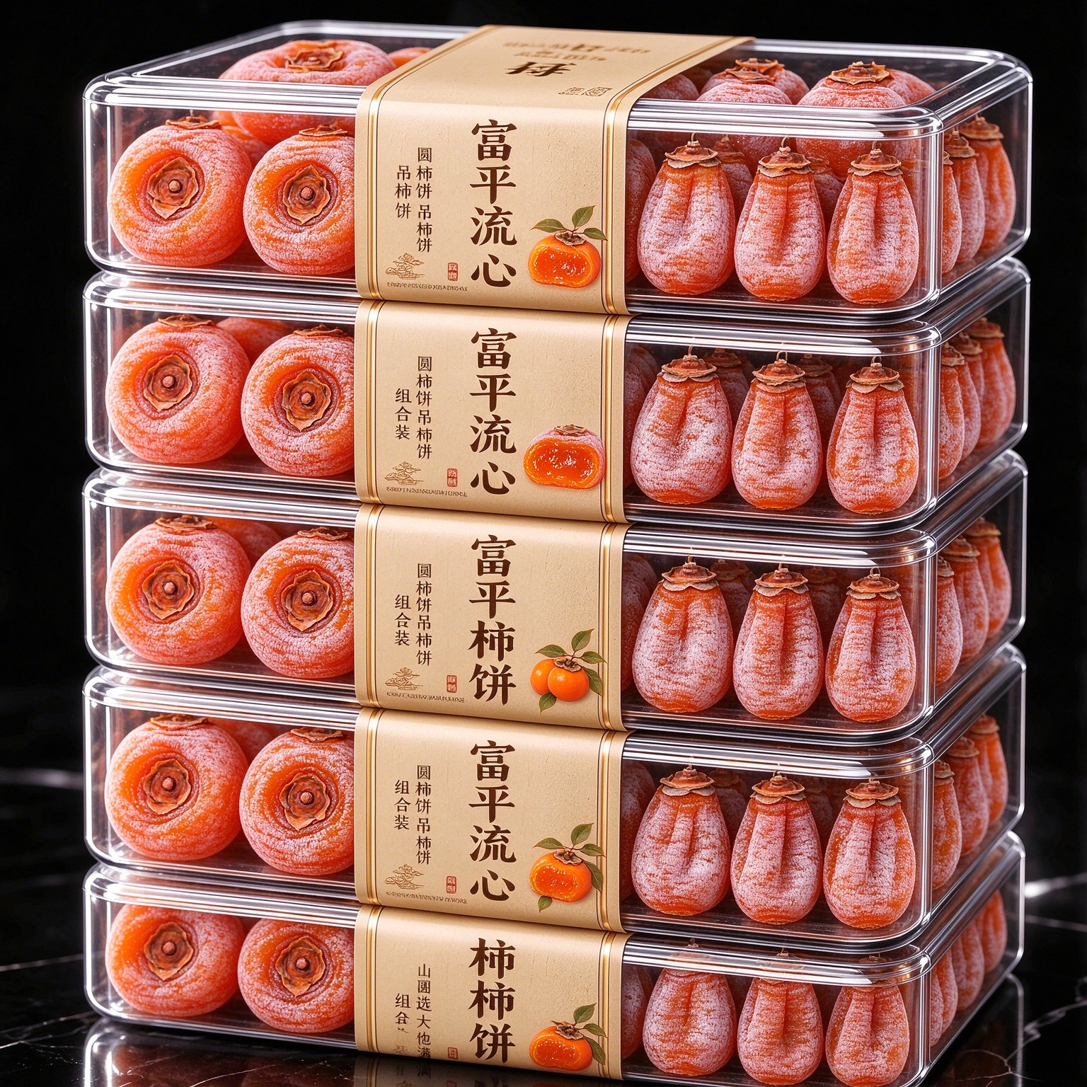 富平流心柿饼官方旗舰店独立包装陕西吊柿子流心年货当季新鲜好柿