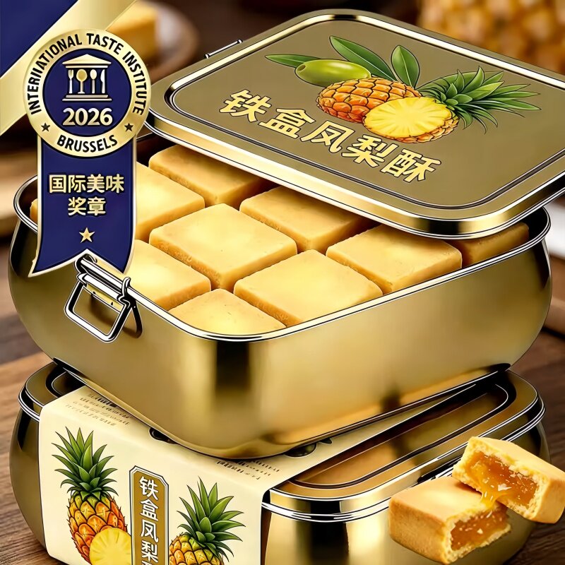 台湾师傅手艺铁盒子凤梨酥正宗厦门风味特产零食早餐代餐食品点心