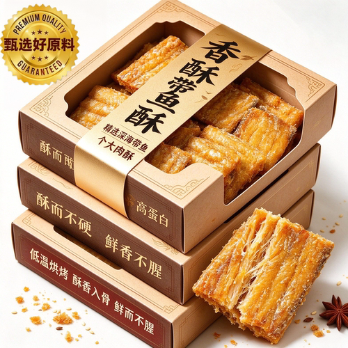 香酥带鱼酥零食带鱼酥袋装小鱼干即食海鲜小吃特产好吃休闲零食