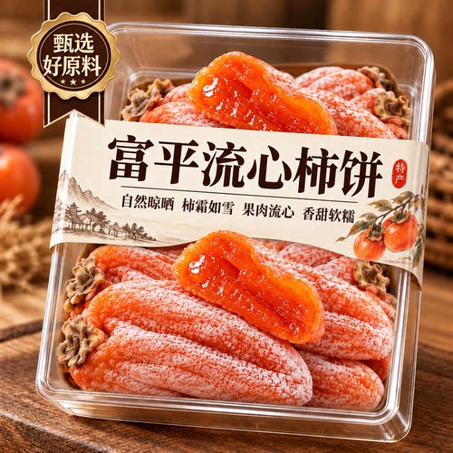 陕西富平正宗流心柿饼官方旗舰店